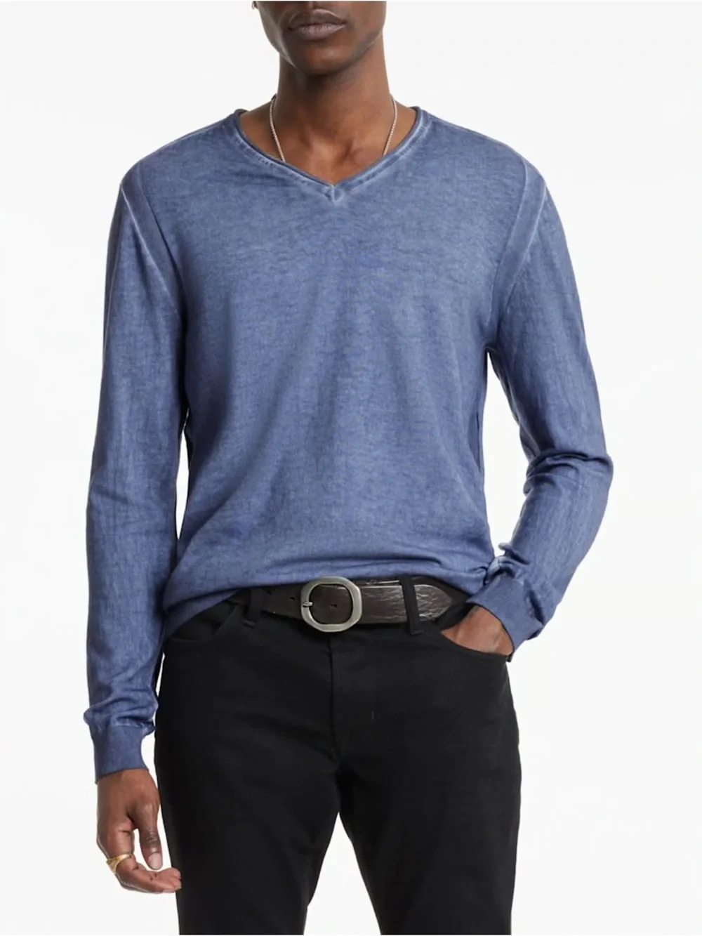 John Varvatos Knit Long Sleeve V-Neck Sweater Size medium.